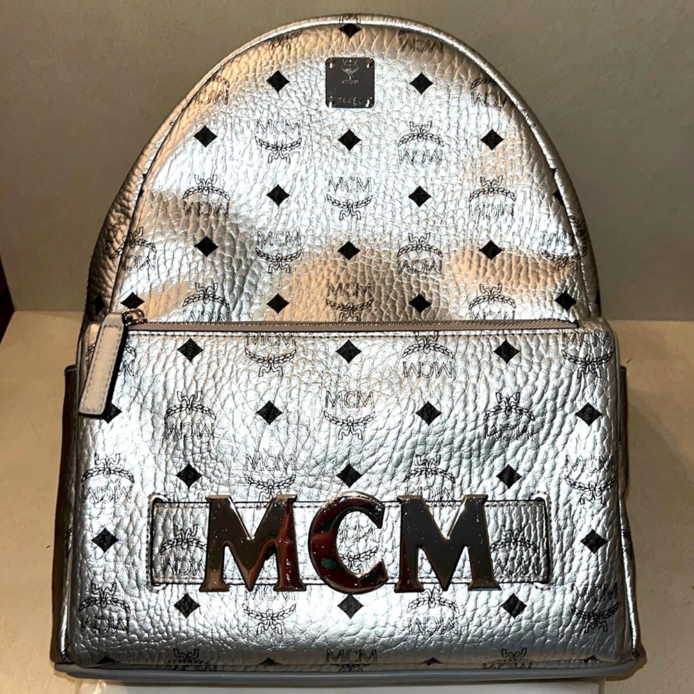 MCM Trilogie Backpack in Berlin Silver ~ size 37